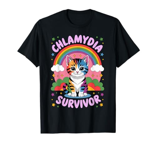 Chlamydia Survivor Cat Meme Lustiges Kitty für Männer, Humor für Erwachsene T-Shirt Chlamydia Survivor Cat Meme Lustiges Kitty für Männer, Humor für Erwachsene T-Shirt von Rainbow Cat Health Empower Co