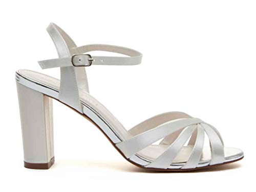 Rainbow Club Bautschuhe Blake - Damen, Sandalette, Ivory Satin - Gr. 36 (UK 3) von Rainbow Club