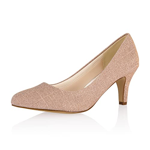 Rainbow Club Bautschuhe Brooke - Damen, Pumps, Rose Metallic - Gr. 36.5 (UK 3.5) von Rainbow Club