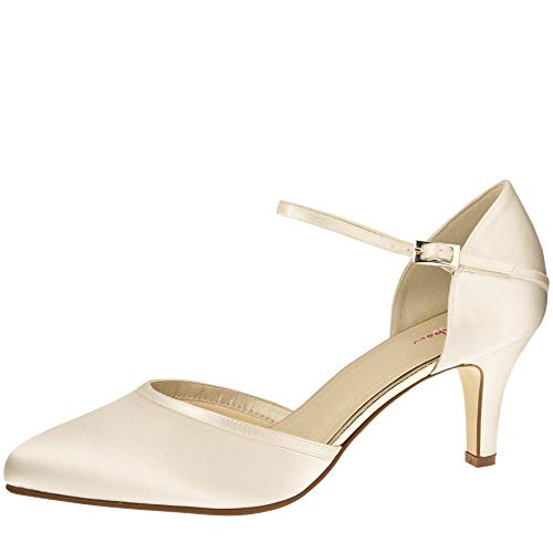 Elsa Coloured Shoes Rainbow Club Brautschuhe Dewi Ivory Satin (Bliss) 36 (3 UK) von Rainbow Club