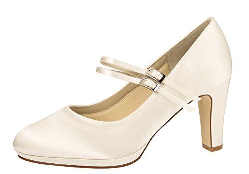 Rainbow Club Brautschuhe Annette - Damen Pumps Ivory Satin Gr. 37,5 (UK 4,5) (Soft Bliss) von Rainbow Club