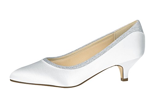 Rainbow Club Brautschuhe Bobbie - Pumps, Damen, Satin Glitzer Gr. 38 (UK 5) von Rainbow Club