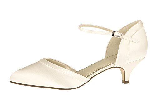 Rainbow Club Brautschuhe Brianna - Ivory Satin - Pumps Größe 36 EU 3 UK Damen von Rainbow Club