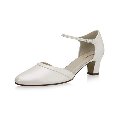 Rainbow Club Brautschuhe Bright Sunshine - Ivory/Creme, Vegan Leder, Damen Pumps, Riemchen, Bequem Gepolstert (Bliss) Gr. 36 (UK 3) von Rainbow Club