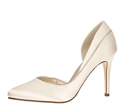 Rainbow Club Brautschuhe Joanne - Pumps Ivory Satin - High Heels Damen - Gr 39.5 EU 6.5 UK von Rainbow Club