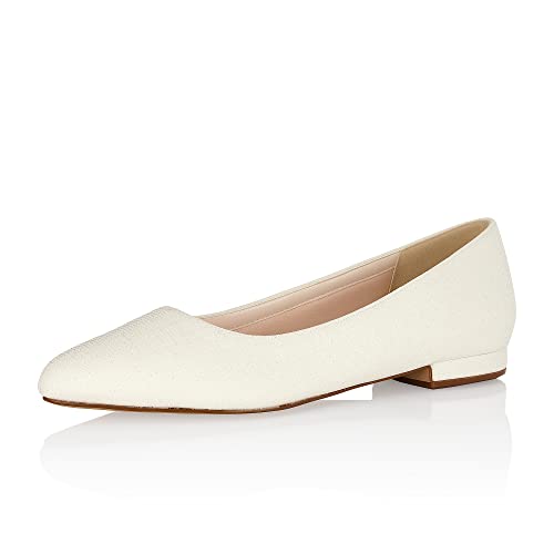 Rainbow Club Brautschuhe Lauri - Damen, Pumps, Ballerina, Off-White Metallic - Gr. 37.5 (UK 4.5) von Rainbow Club