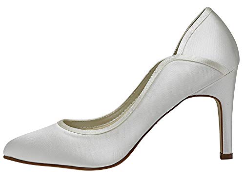 Rainbow Club Brautschuhe Lucy - Damen Pumps gepolstert, Ivory/Creme, Satin - Gr. 36 (UK 3) von Rainbow Club