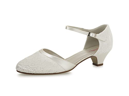 Rainbow Club Brautschuhe Mickie - Damen Pumps gepolstert, Ivory/Creme, Satin - Gr. 36 (UK 3) von Rainbow Club