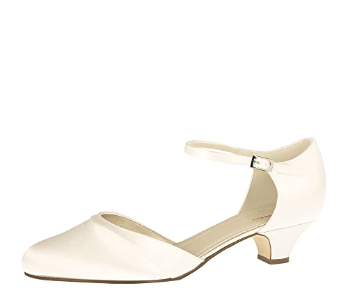 Rainbow Club Brautschuhe Vida - Ivory Satin - Pumps Größe 38 EU 5 UK Damen von Rainbow Club