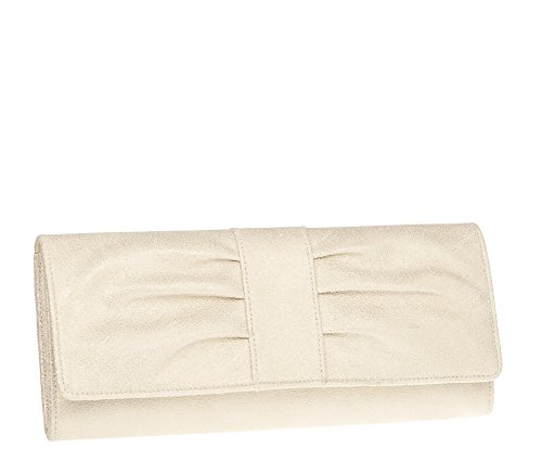 Rainbow Club Brauttasche Carlotta - Damen Champagner Ivory Satin - Handtasche von Rainbow Club