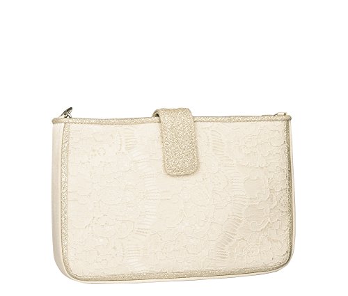 Rainbow Club Brauttasche Laila - Damen, Abendtasche, Ivory/Creme, Spitze - Handtasche von Rainbow Club