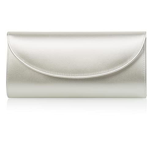 Rainbow Club Handtasche Celinde - Damen Brauttasche Ivory Creme Satin von Rainbow Club