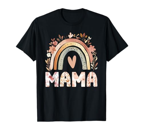 Floral Mama Muttertag Cute Mom Heart Mommy Rainbow Mama T-Shirt Floral Mama Muttertag Cute Mom Heart Mommy Rainbow Mama T-Shirt von Rainbow Floral Mama
