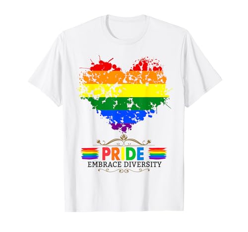 Pride Outfit Idee für Frauen & Regenbogen LGBTQ Flagge Herz T-Shirt Pride Outfit Idee für Frauen & Regenbogen LGBTQ Flagge Herz T-Shirt von Rainbow LQBTQI Pride Accessory Ideas For Gay Pride