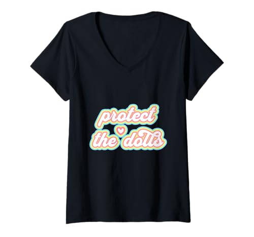 Damen Resist Penguins LGBT-Pride-Unterstützung im Retro-Regenbogen-Design T-Shirt mit V-Ausschnitt von Rainbow Pride Apparel