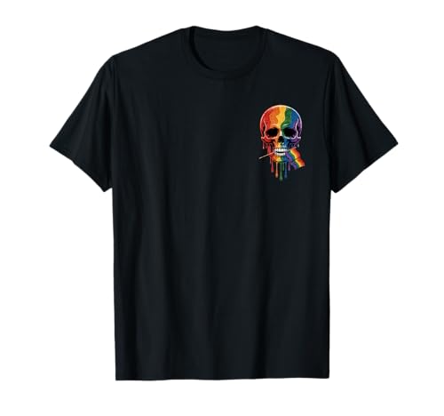 Gay Pride Month Skull Skeleton LGBTQ Ally Rainbow Men Women T-Shirt Gay Pride Month Skull Skeleton LGBTQ Ally Rainbow Men Women T-Shirt von Rainbow Pride Skull with Dripping Colors and Flag
