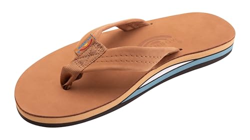 Rainbow Sandals Doppellagiges Leder für Herren mit Fußgewölbeunterstützung, Hellblau, 7.5-8.5 von Rainbow Sandals