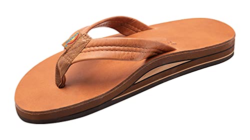 Rainbow Sandals Herren Leder Doppelschicht mit Arch Wide Strap, Tahitian Tan, 12-13.5 von Rainbow Sandals