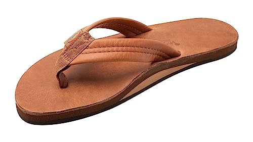 Rainbow Sandals Mens Luxury Leather - Single Layer Arch Support, Stone Grey, Mens size L / 9.5-10.5 von Rainbow Sandals