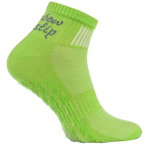 1 Paar grün Anti-Rutsch-Socken mit ABS-System, ideal für solche Sportarten,wie Joga,Fitness,Pilates,Kampfkunst,Tanz,Gymnastik,Trampolinspringen.Größen von 42 bis 43,atmende Baumwolle von Rainbow Socks