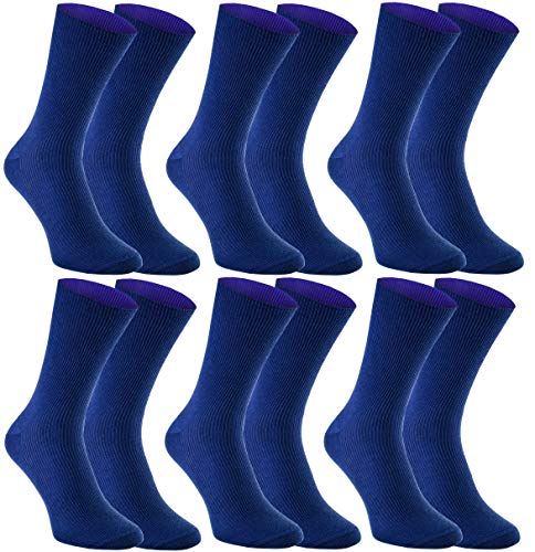 Rainbow Socks - Damen Herren Antibakterielle Diabetiker Socken Ohne Gummibund - 6 Paar - Chaber - Größen 36-38 von Rainbow Socks