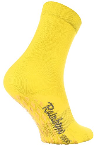 Rainbow Socks - Damen Herren Bunte Baumwolle Antirutsch Socken ABS - 1 Par - Gelb - Größen 44-46 Rainbow Socks - Damen Herren Bunte Baumwolle Antirutsch Socken ABS - 1 Par - Gelb - Größen 44-46 von Rainbow Socks