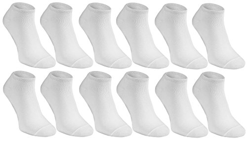 Rainbow Socks - Damen Herren Bunte Sneaker Bambus Socken - 6 Paar - Weiß - Größen 44-46 von Rainbow Socks