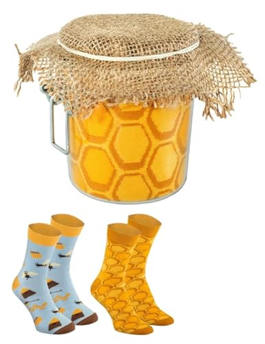 Rainbow Socks - Damen Herren Lustige Honigglas Socken im Glass - 2 Paar - Größen 47-50 von Rainbow Socks