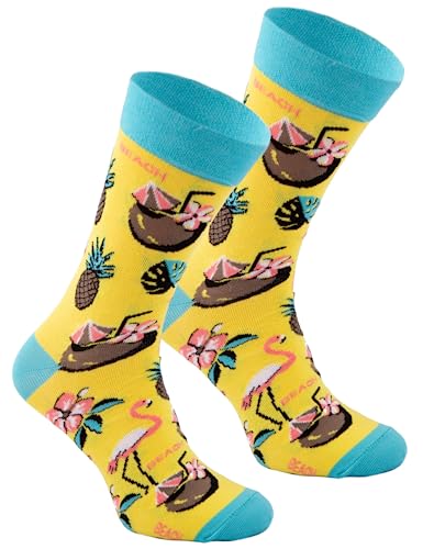 Rainbow Socks - Damen Herren Lustige Party Socken - 1 Paar - Flamingo - Größen 36-40 von Rainbow Socks