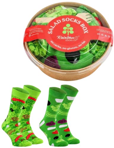 Rainbow Socks - Damen Herren Lustige Salat Socken Geschenk 2 Paar - Größen 41-46 von Rainbow Socks