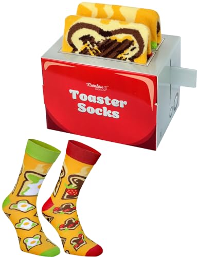 Rainbow Socks - Damen Herren Lustige Toaster Socken - Novelty Geschenke - Toaster Socks - 1 Paar - Größen 41-46 von Rainbow Socks