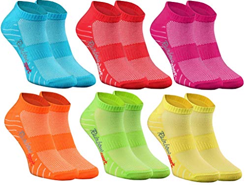 Rainbow Socks - Damen Herren Quarter Sport Socken - 6 Paar - Mehrfarbig - Größen 39-41 von Rainbow Socks