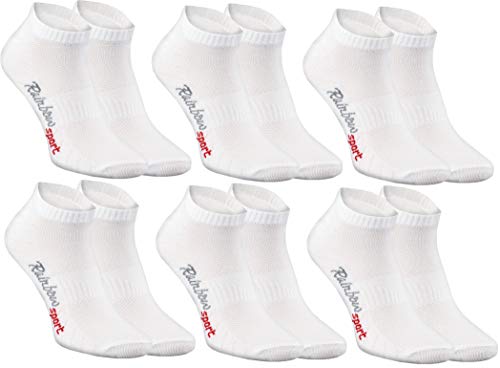 Rainbow Socks - Damen Herren Quarter Sport Socken - 6 Paar - Weiß - Größen 44-46 von Rainbow Socks