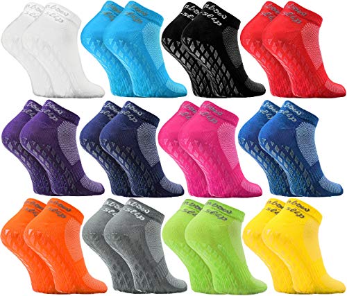 Rainbow Socks - Damen Herren Quarter Sport Socken ABS - 12 Paar - Mehrfarbig - Größen EU 36-38 von Rainbow Socks