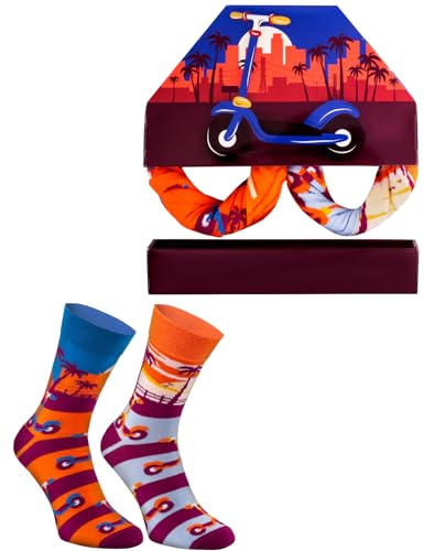 Rainbow Socks - Damen Herren Roller Scooter Socken Box Novelty Gift - 1 Paar - Größen UK 7,5–11 EU 41–46 von Rainbow Socks