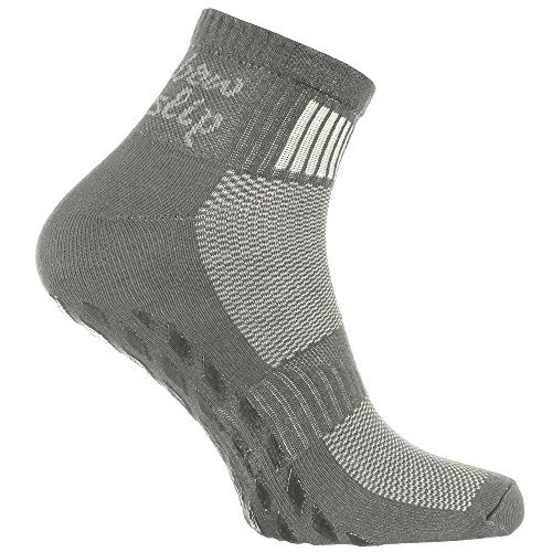 Rainbow Socks - Damen Herren Sneaker Baumwolle Antirutsch Sport Stoppersocken - 1 Paar - Grau - Größen 47-50 von Rainbow Socks