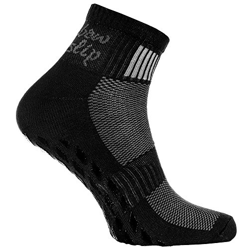 Rainbow Socks - Damen Herren Sneaker Baumwolle Antirutsch Sport Stoppersocken - 1 Paar - Schwarz - Größen 47-50 von Rainbow Socks