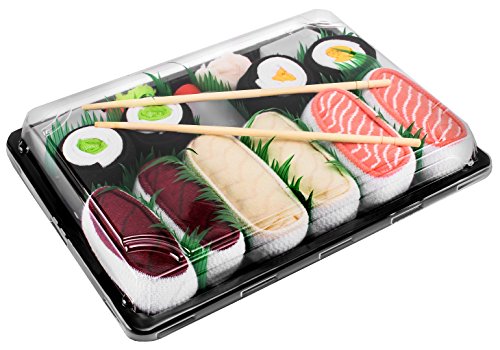 Rainbow Socks - Damen Herren - Sushi Socken Lachs Butterfisch Thunfisch 2x Maki - Lustige Geschenk - 5 Paar - Größen 36-40 von Rainbow Socks