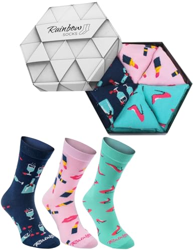 Rainbow Socks - Damen - Ladies Socken Box Geschenk - 3 Paar - Größen 36-40 von Rainbow Socks