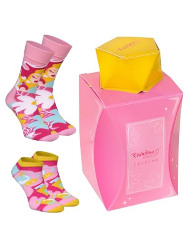 Rainbow Socks - Perfum Box Socks - Damen Lustige Parfümflasche Socken - Novelty Weibliches Geschenk für Mädchen - Ein Geschenk zum Mutter- und Großmuttertag - 2 Paar - Größen EU 36-40 von Rainbow Socks