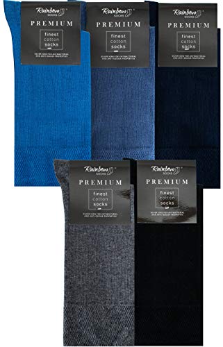 Rainbow Socks - Herren Premium Antibakterielle Business-Socken mit Silberionen - Blau Jeansfarbig Dunkelblau Anthrazit Schwarz - Größen 42-43 Rainbow Socks - Herren Premium Antibakterielle Business-Socken mit Silberionen - Blau Jeansfarbig Dunkelblau Anthrazit Schwarz - Größen 42-43 von Rainbow Socks