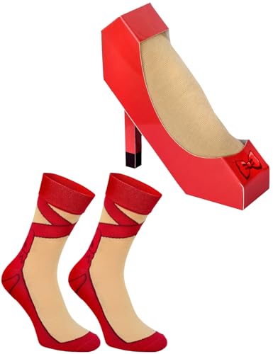 Rainbow Socks - High Heels Stilettos Box Socks - Damen Geschenk Socken für Fans von Stilettos und High Heels - Muster Nummer 1-1 Paar - Größen 36-40 von Rainbow Socks