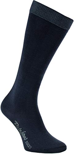 Rainbow Socks - Jungen Mädchen Baumwolle Kniestrümpfe - 1 Paar - Dunkelblau - Größen 24-29 von Rainbow Socks