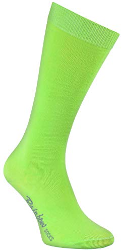 Rainbow Socks - Jungen Mädchen Baumwolle Kniestrümpfe - 1 Paar - Grün - Größen 30-35 von Rainbow Socks