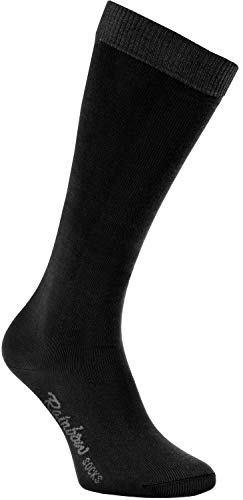 Rainbow Socks - Jungen Mädchen Baumwolle Kniestrümpfe - 1 Paar - Schwarz - Größen 24-29 von Rainbow Socks