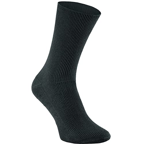 Rainbow Socks - Premium Damen Herren Diabetiker Socken Ohne Gummibund - 1 Paar - Graphit - Größen 44-46 von Rainbow Socks