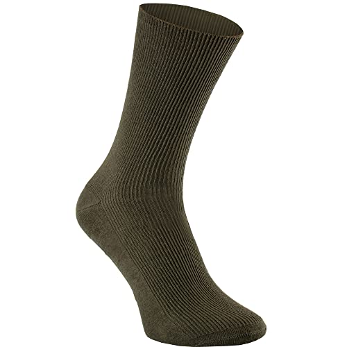 Rainbow Socks - Premium Damen Herren Diabetiker Socken Ohne Gummibund - 1 Paar - Khaki - Größen 44-46 von Rainbow Socks