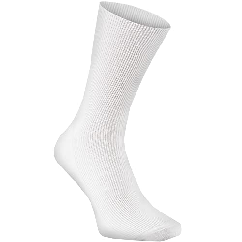 Rainbow Socks - Premium Damen Herren Diabetiker Socken Ohne Gummibund - 1 Paar - Weiß - Größen 42-43 von Rainbow Socks