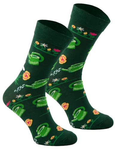 Rainbow Socks - Unisex Damen Herren - Blumen- Und Pflanzensocken Für Sie, Für Ihn – Für Gärtnerei- Und Floristikfans – 1 Paar - GIESSKANNE - 36-40 von Rainbow Socks