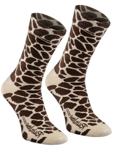 Rainbow Socks - Unisex Damen Herren - Gemusterte Tiersocken - Safari Und Dschungel - 1 Paar - GIRAFFE - 36-40 von Rainbow Socks